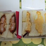 銀座サンド  - 海老とたまごのサンドイッチ
