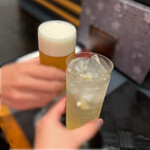 四季彩ダイニング　春 - ◯生ビール(白穂乃香)
      ◯自家製レモンサワーで乾杯♪
      ‥わぁ！美味しいレモンサワー！！(*´◒`*)