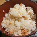 梅田北前 佐勘 - 鮭の炊き込みご飯、こいつも美味かったー
