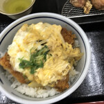 がんば亭 - カツ丼。カツが美味いから満足…ただ、大盛りはカツ丼だけ楽しむなら蛇足。