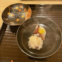 馬車道 大かわ - 帆立とむかごのしんじょ