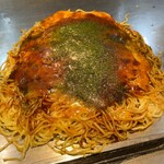 広島風お好み焼 もみじ屋 - もみじ屋(肉玉いか天そばダブル)