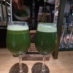 京都タワーサンドバル - 京泡チューハイ　左　甘め　　抹茶ビール　右　苦め