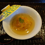 189234116 - 銀杏餅のあんかけ、ツノナガチヒロエビ、海老味噌