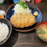 とんかつ 力亭 - 大ロースカツ定食