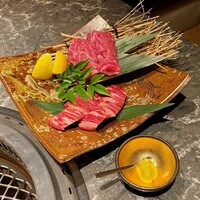 北新地焼肉 きらく - 熊本県産黒毛和牛和王のハラミとサガリ