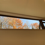 フォレスト ヴェール - 店内の天井窓から見える外の紅葉