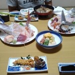 豊 - お刺身追加、茶碗蒸し完食