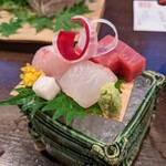 日本料理　花坊-hanabo- - 刺身三種盛り