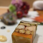 銀座 大石 - テリーヌ。野菜やコンソメジュレの旨味と甘み。テリーヌってこんなに美味しかったっね。