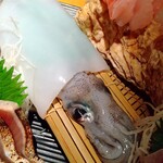 旬魚旬菜 月○ - イカゲソは天ぷらに