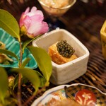 銀座 きた川 - 料理写真:海老芋燻製キャビア