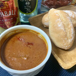 無印良品 - 料理写真:バターチキンカレーとミニバゲット