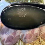 上州濃厚中華蕎麦 はたお商店 - 済んだスープ