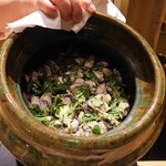 銀座 稲葉 - 牡蠣の炊き込みご飯