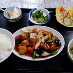 台湾料理 瑞祥居 - 酢豚定食(税込1,080円)