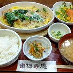 梅寿庵 - かつ卵とじ御膳1380円