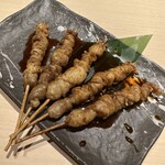 鶏屋むさし - 鶏かわ串焼き