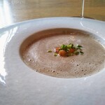 ヤナカ スギウラ - スープ　温かいマッシュルームのポタージュ
