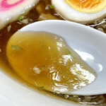 七福 - 北海道産真昆布と節系の和風出汁のスープです。