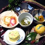 島宿　真里 - さごしの味噌漬けと小鉢