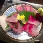 喜和美家 - H25.05　お造り彩々盛り(２人前)ホウボウ・イサキ・カンパチ