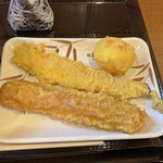 丸亀製麺 - ちくわ天・半熟たまご天・秋刀魚天