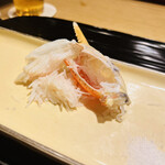 富小路 やま岸 - ◎蟹の爪の身は美味いなぁ〜❗️