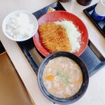Katsuya - ロースカツ定食＋とん汁大変更　税込792円＋44円