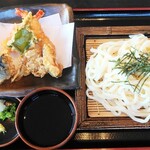 うどん万福 - 天ざるうどん