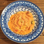 洋食 no ARIKA - エビとホタテのトマトクリームパスタ