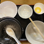 おふくろ亭 - 2022/11/13
      ホル鍋定食 ニンニク マカロニサラダ 大飯 500円
      フライ3品 100円 ✴︎黒ハンペン、竹輪、コロッケ