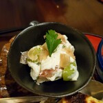 旬の隠れ家 あかり - 生ハムマスカットクリームチーズ和え
