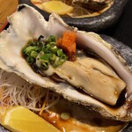 Kaisekiryouri Mishimaya - 活牡蠣ポン酢。磯の会食とプルっとした食感がたまらない