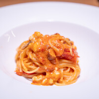 malca - 北海道産真鱈白子、アラビアータ、スパゲティ