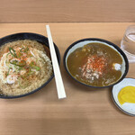 かまだ屋 - 天そばダブル
      ライスとカレー