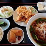 四川料理 味仙 - 唐揚げ定食