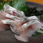 三代目網元 魚鮮水産 - アジの刺身
