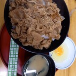 乃ざ喜 - 月見豚丼(味噌汁付き)