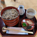 Himeno Soba Yukarian - ①横田小そばだけの十割　割子蕎麦三枚1050円