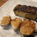 満田屋 - 山椒味噌の厚揚げ、甘味噌の里芋