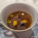 プチレストラン ブーケ・ド・フランス - ずわい蟹のフランとフカヒレのコンソメ仕立