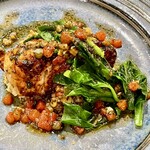 渡辺料理店 - 前菜4 雲丹とずわい蟹のトマトジュレ掛け