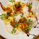 渡辺料理店 - メインと言っても良いオマール海老のビスクリゾットが置かれると幸福感ピークです！