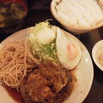 デンキヤホール - 和風ハンバーグ定食（900円）