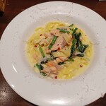 パスタバル MiKiYA's 自由が丘 - サーモンクリームフェットチーネ