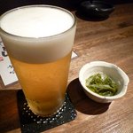 おでんとお酒　すっぴん - ビールとお通し