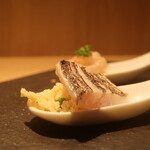 RISTORANTE IL NODO - 太刀魚炙り 生姜とクスクスのサラダ