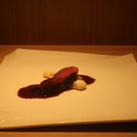 RISTORANTE IL NODO - 小田原猟師森さんの仕留めた鹿ロース 畑の麦藁、稲藁