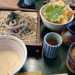 そば処 くろむぎ - とろろそば、ざる、ミニ天丼